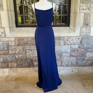 Reformation navy blue maxi dress